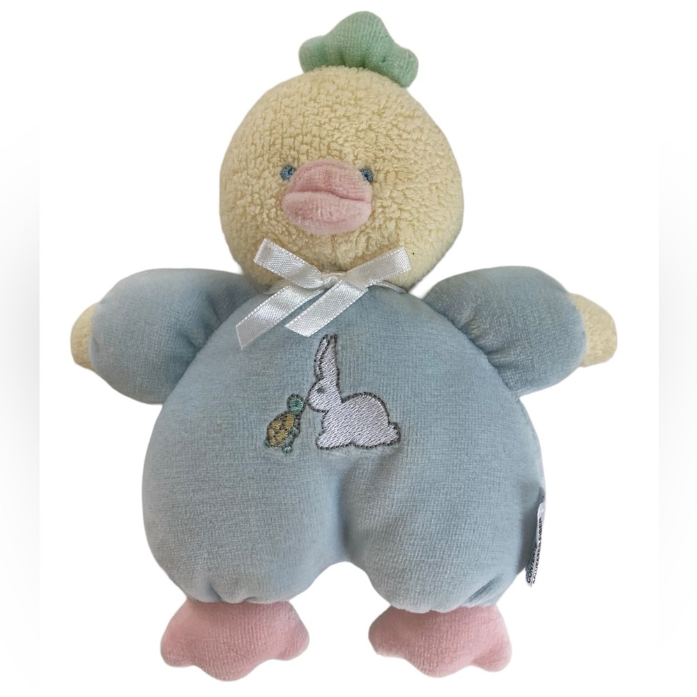 Soft Dreams Pastel Chick Duck Bunny Baby Rattle Plush 7” Vintage 4005 HTF
